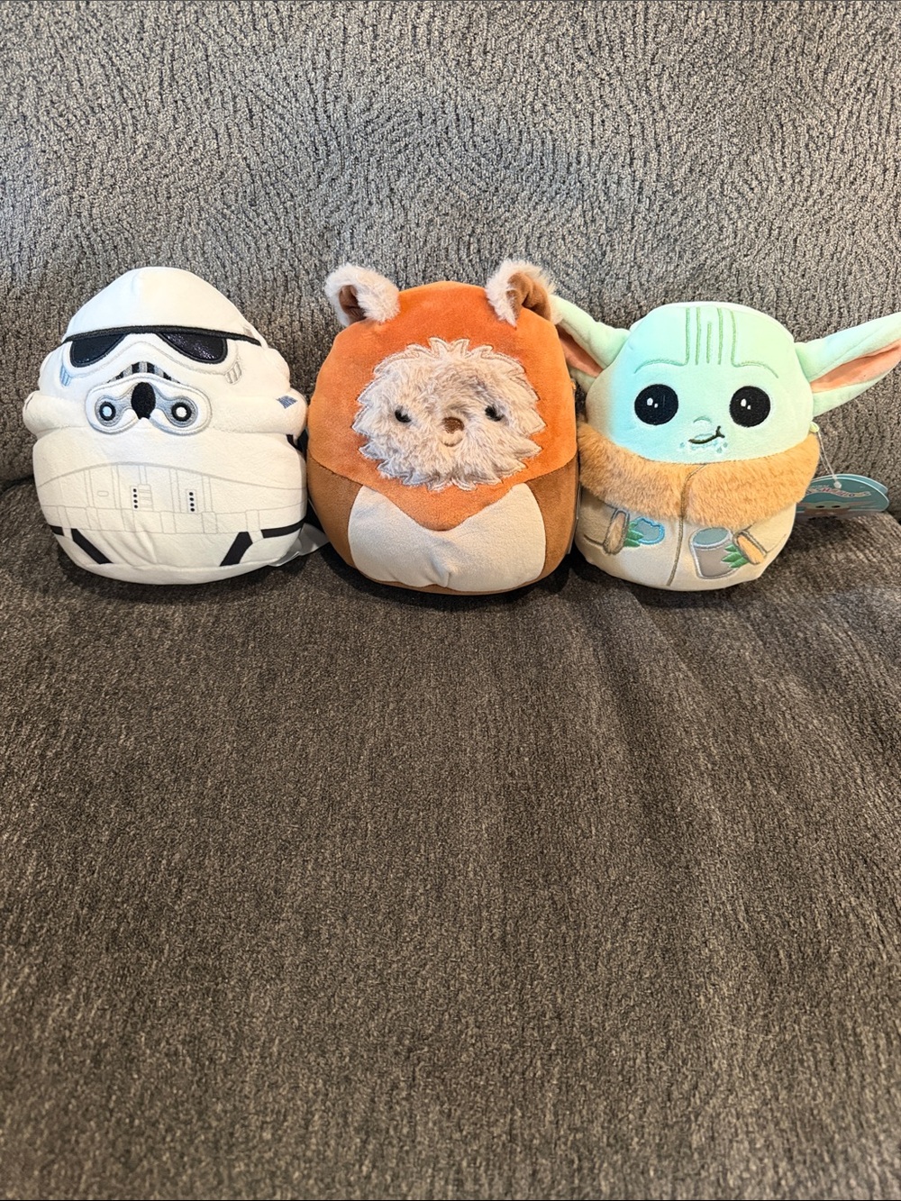 Squishmallows Star Wars Plush Set Of 3 - Stormtrooper, Ewok, Green Grogu